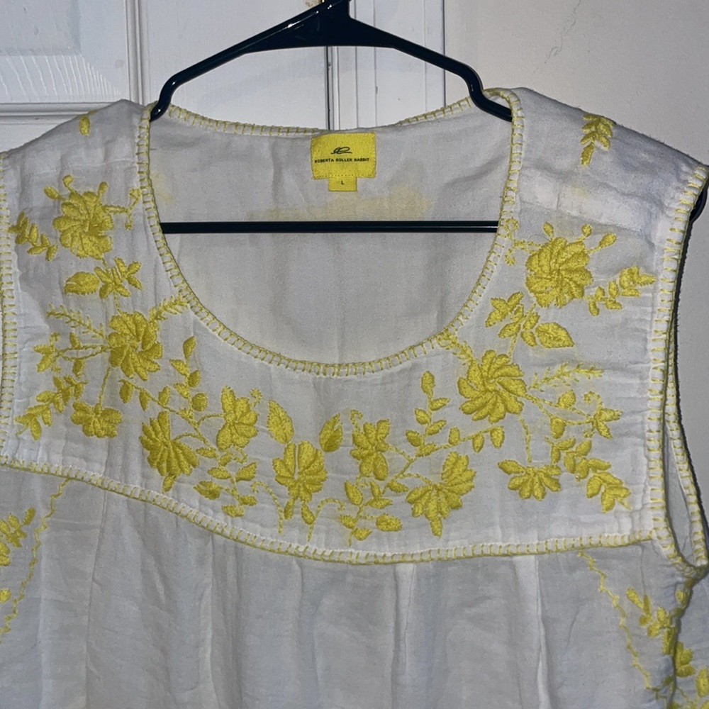 Roberta Roller Rabbit Embroidered Sleeveless Top - Picture 5 of 9